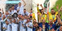 CAMPEONES. Argentina de la Copa América e Italia de la Eurocopa;  ahora se viene la 