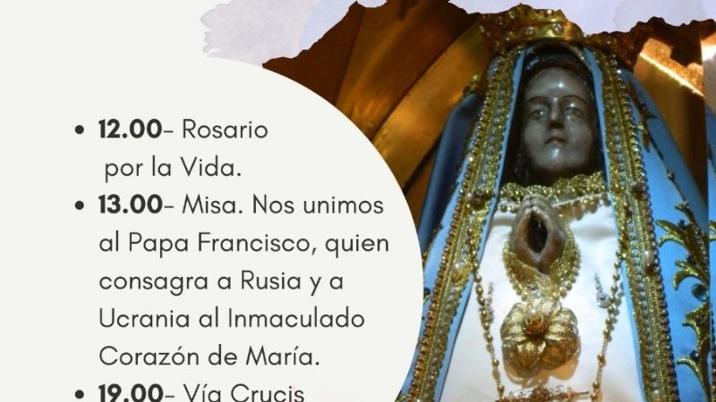 Catamarca se une al Papá en la consagración de Ucrania y Rusia al corazón de María