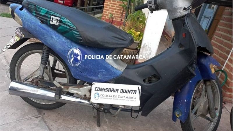 Secuestran una moto abandonada