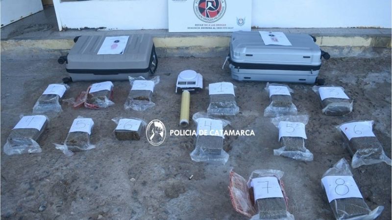 Secuestran más 19 kilos de marihuana
