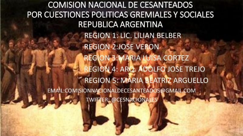 Gacetilla de cesanteados de la Dictadura Militar