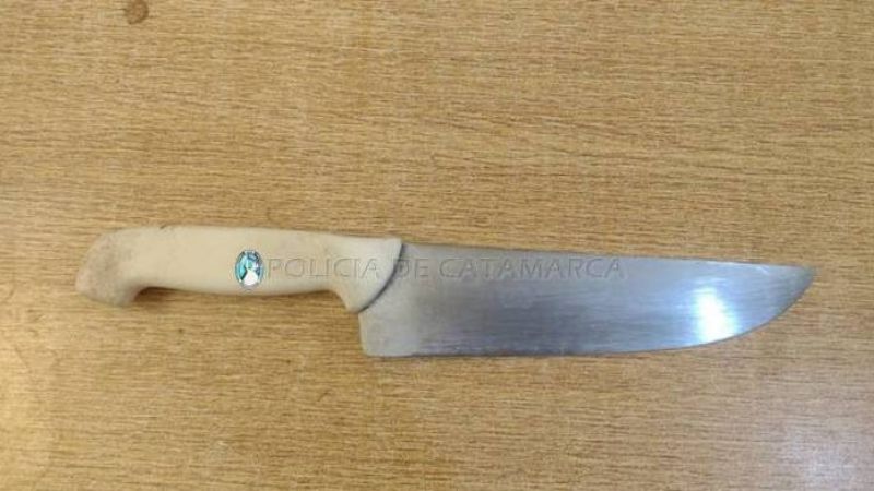 Con un cuchillo, amenazó de muerte a su madre