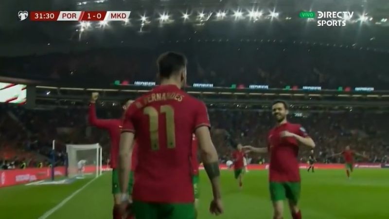 Portugal derrotó a Macedonia del Norte y sacó el boleto a Qatar