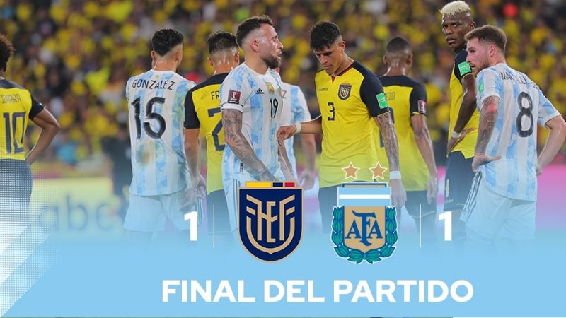Argentina igualó con Ecuador y alcanzó un récord histórico