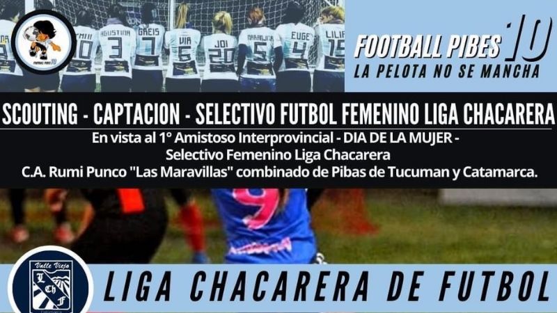 Amistoso femenino en Las Chacras por el Día de la Mujer