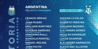 LA LISTA de las sorpresas y los desconocidos en la Selección Argentina.