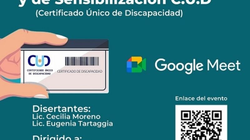 Jornada informativa virtual para docentes sobre el CUD