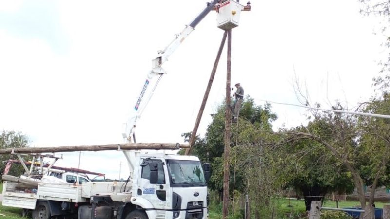 Importantes trabajos para restablecer la energía en el Este