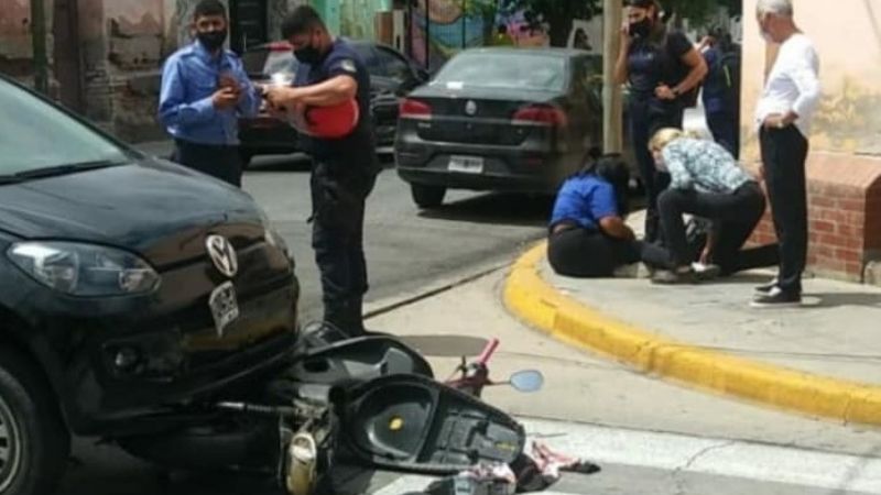 Choque en pleno Centro