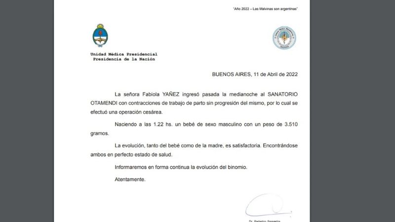 Nació Francisco, el hijo del presidente Alberto Fernández