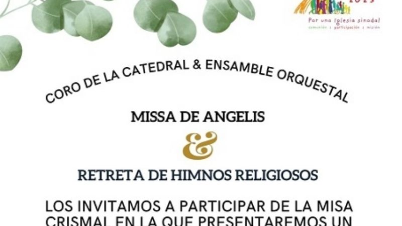 Misa Crismal con obras musicales sacras en la Catedral