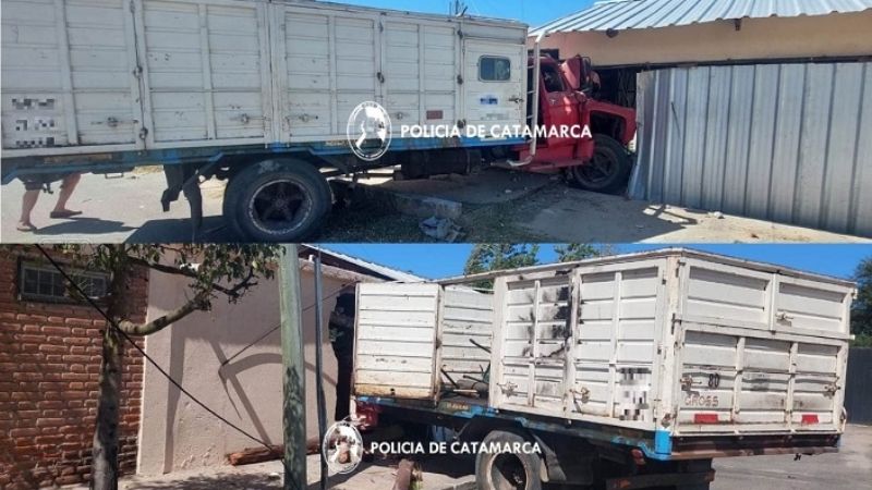 Camión terminó incrustado en una vivienda