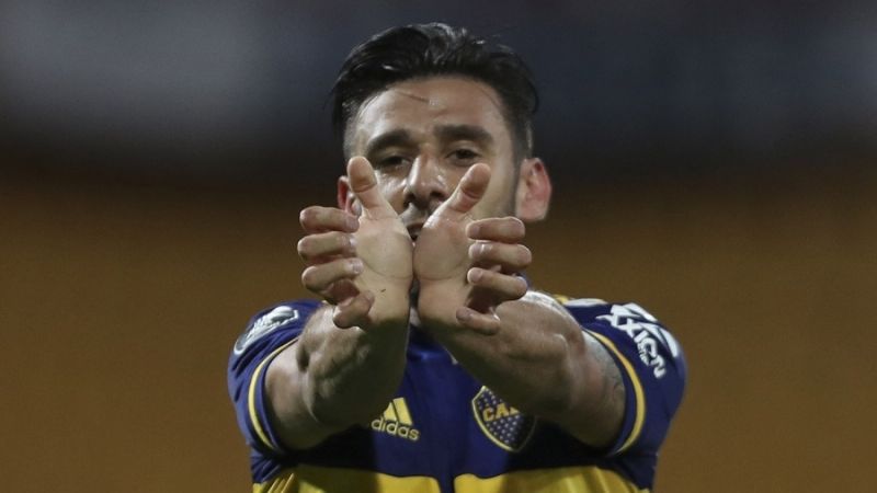 Salvio se presentó a la práctica de Boca en Ezeiza