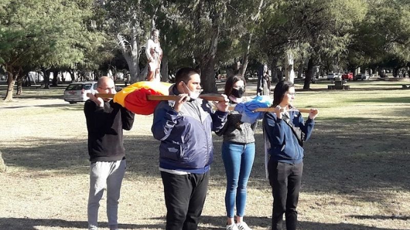 Vía Crucis palestrista en el parque Adán Quiroga