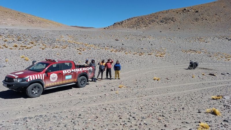 Bomberos de Fiambalá rescataron a turista