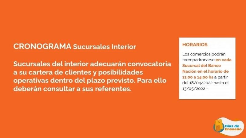 Reempadronamiento de comercios adheridos a "Dias de ensueño"