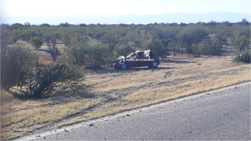 Volcó un auto en Pomán