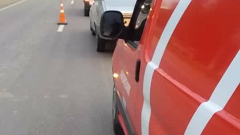 Corte de Ruta Nacional 64 a la altura de Los Altos