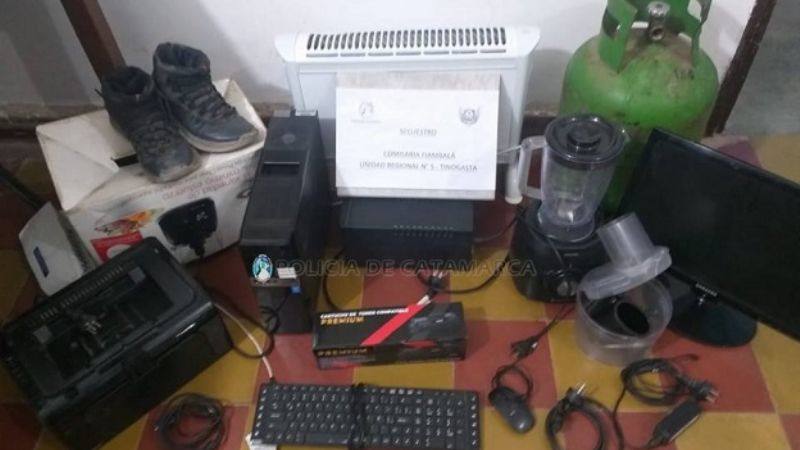 Recuperan elementos robados en una escuela de Fiambalá