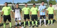 LA TERNA ARBITRAL encabezada por el andalgalense Adrián Carrizo tuvo un correcto desempeño.