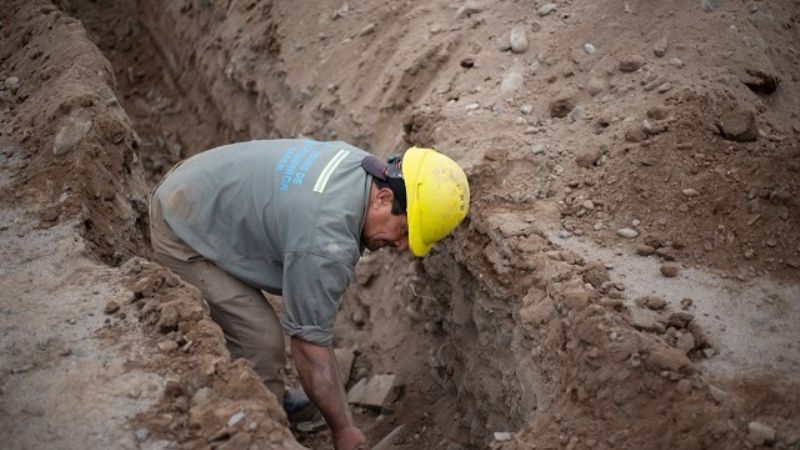 Operativo de reparación de pérdidas de agua en la Zona Norte