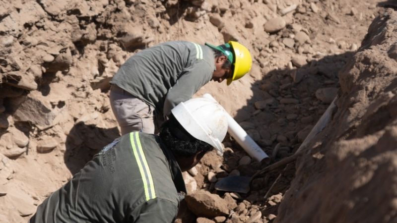 Finalizaron obra de agua y saneamiento en Barrio Antinaco