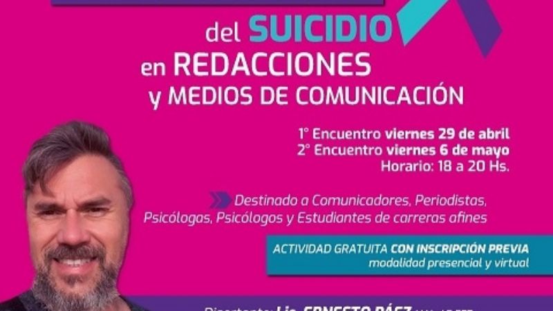 “Tratamiento responsable del suicidio en redacciones y medios de comunicación”