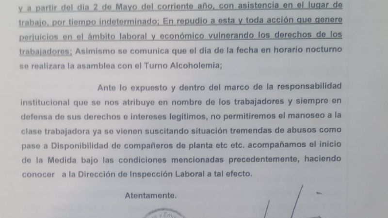 El SOEM convocó a un paro