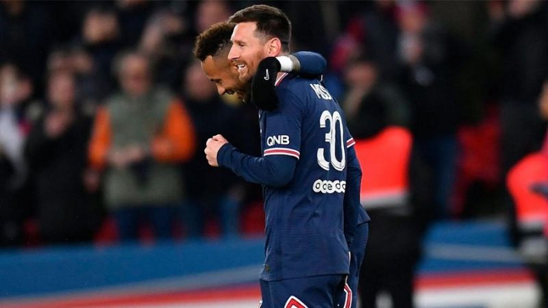 Messi festejó en la goleada del PSG ante Lorient