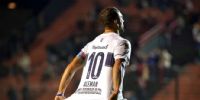 EL URUGUAYO ALEMAN, autor de los goles en la goleada de Gimnasia a Patronato, en Paraná.