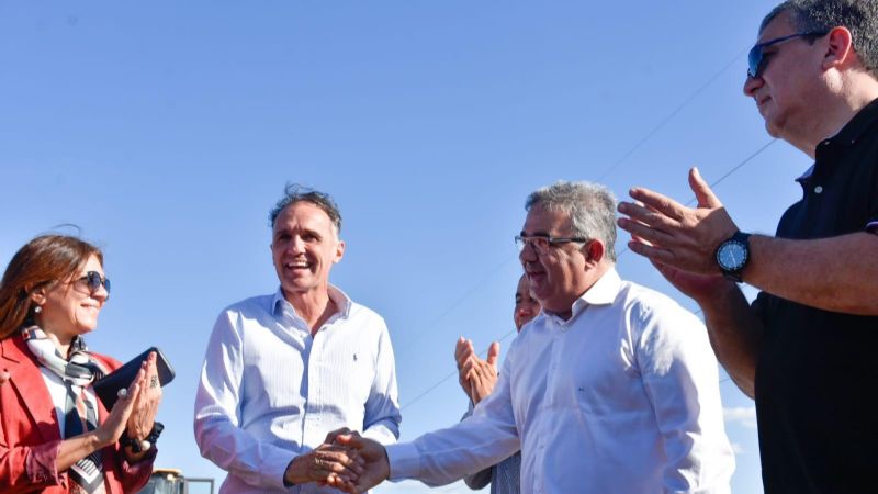 Raúl y Katopodis recorrieron obras en el Este y firmaron convenios para más rutas