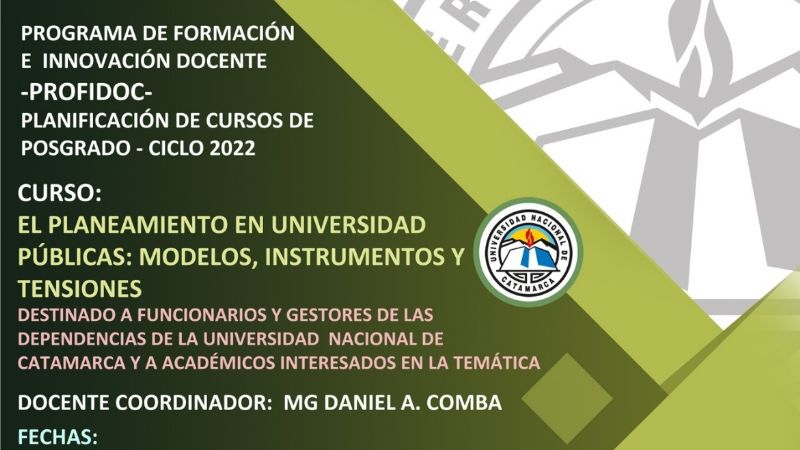 Curso sobre planeamiento en Universidades Públicas