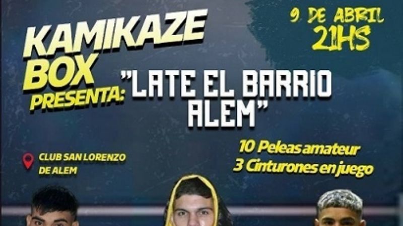 “Late el barrio Alem” con Festival Amateur de boxeo