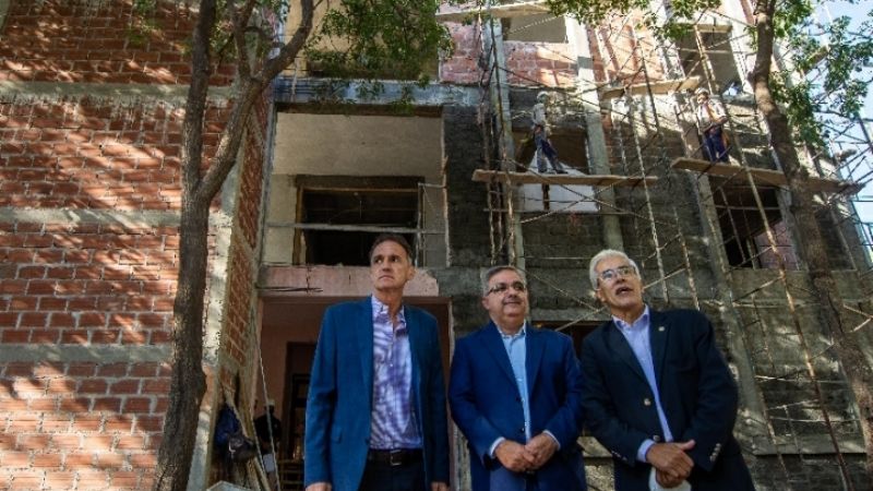 Raúl y Katopodis recorrieron obras  que se ejecutan con fondos nacionales