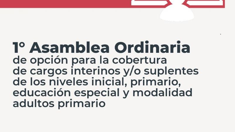 1° Asamblea Ordinaria de opción para la cobertura de cargos