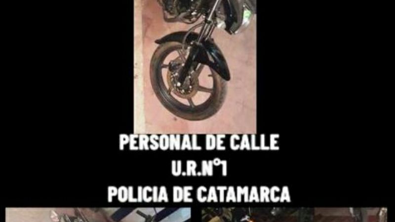 Policías recuperaron una motocicleta sustraída en Recreo