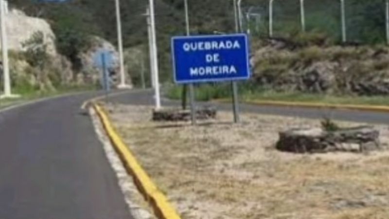 Cierran el paso por la Quebrada de Moreira