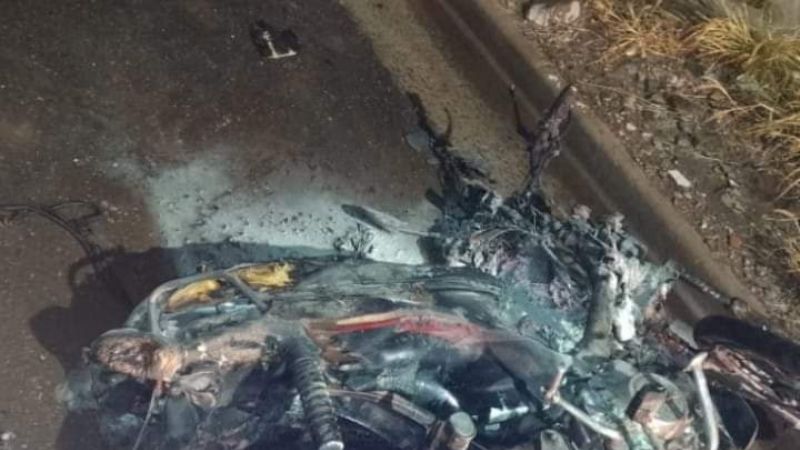 Se incendió una motocicleta