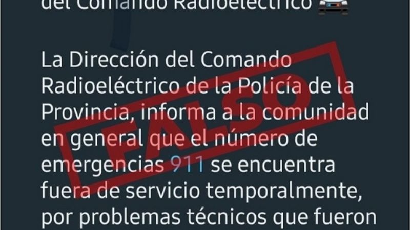 Desmienten que no funcione el 911