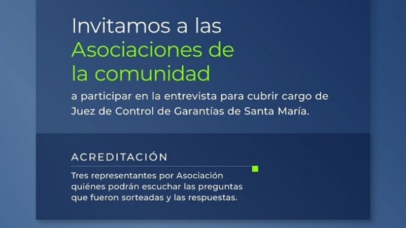 Entrevista a postulantes para juez de Control de Garantías