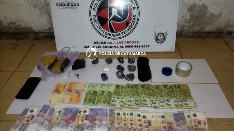 Secuestran droga, dinero en efectivo y detienen a tres personas