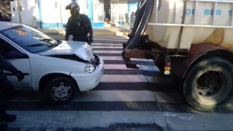 Accidente en Avenidas Belgrano y Virgen del Valle