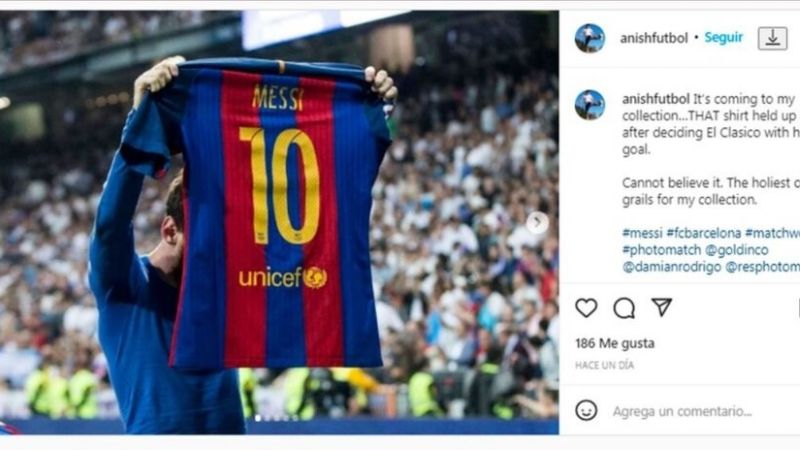 Coleccionista pagó 450 mil dólares por camiseta de Messi