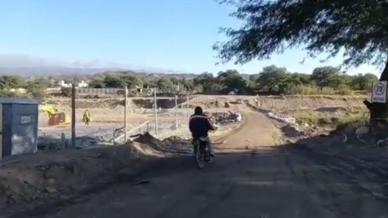 Se habilitó un puente provisorio en el Camino de la Virgen