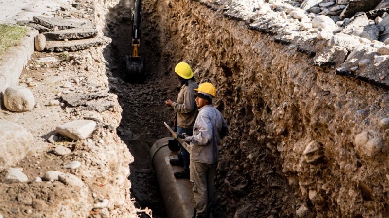 Avanza la obra de cloacas Colector Oeste II