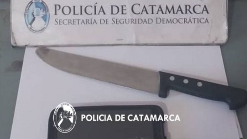 Quiso apuñalar a su madre