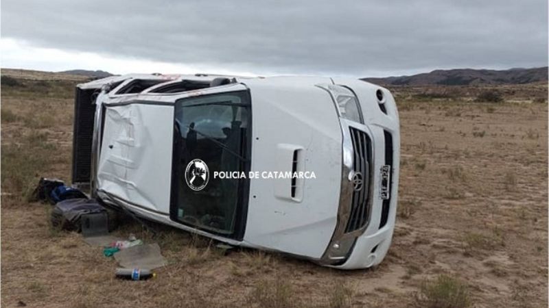 Volcó una camioneta en Aconquija