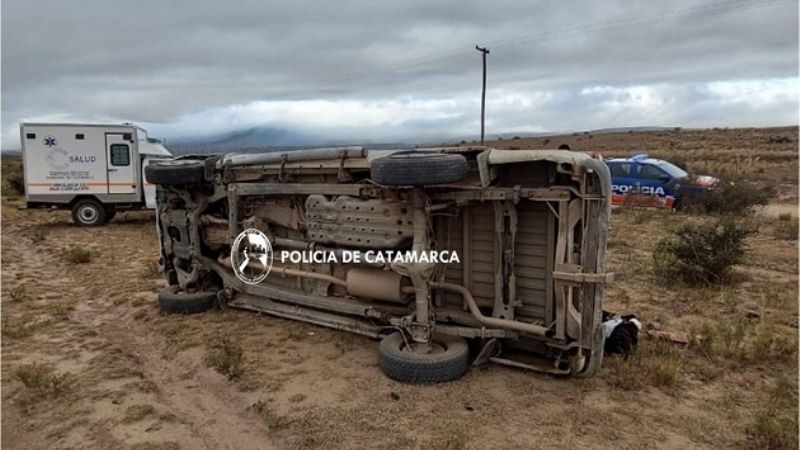 Volcó una camioneta en Aconquija