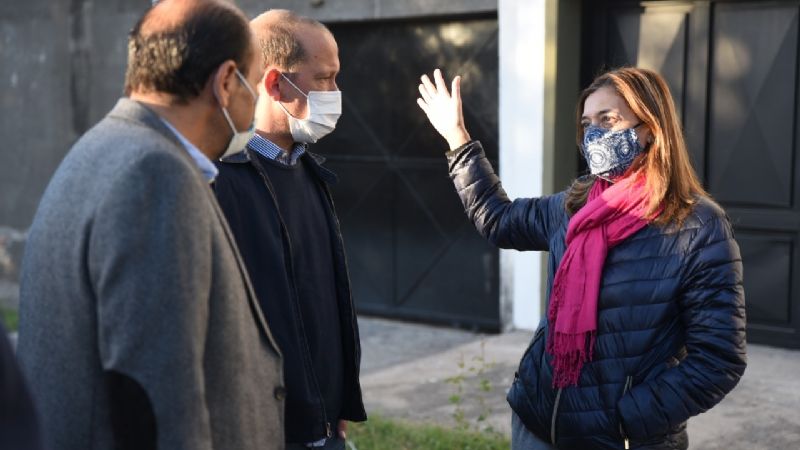 Gustavo visitó las obras del Loteo Noriega