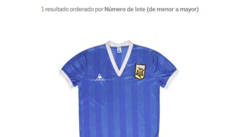 En U$S 9 millones se vendió la camiseta de Maradona